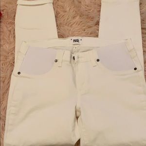Paige maternity white jeans